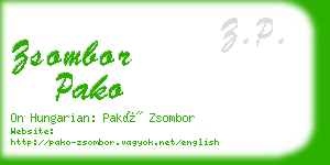 zsombor pako business card